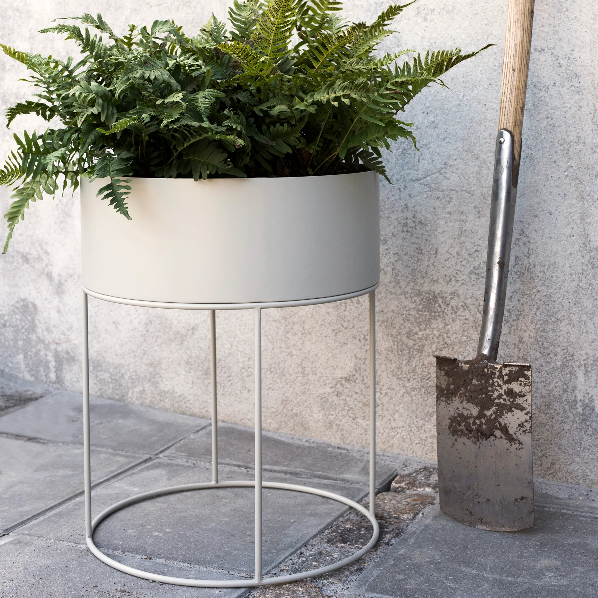 Ferm Living plant box pyöreä, Cashmere Ferm Living