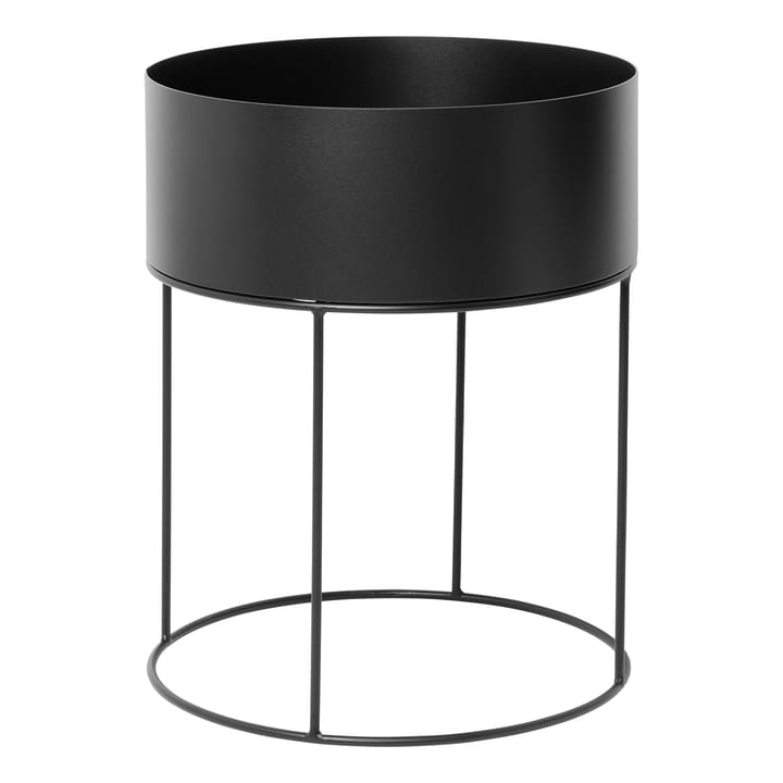 Ferm Living plant box pyöreä - musta - Ferm Living