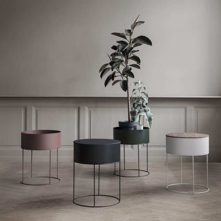 Ferm Living plant box pyöreä, vaaleanharmaa Ferm Living