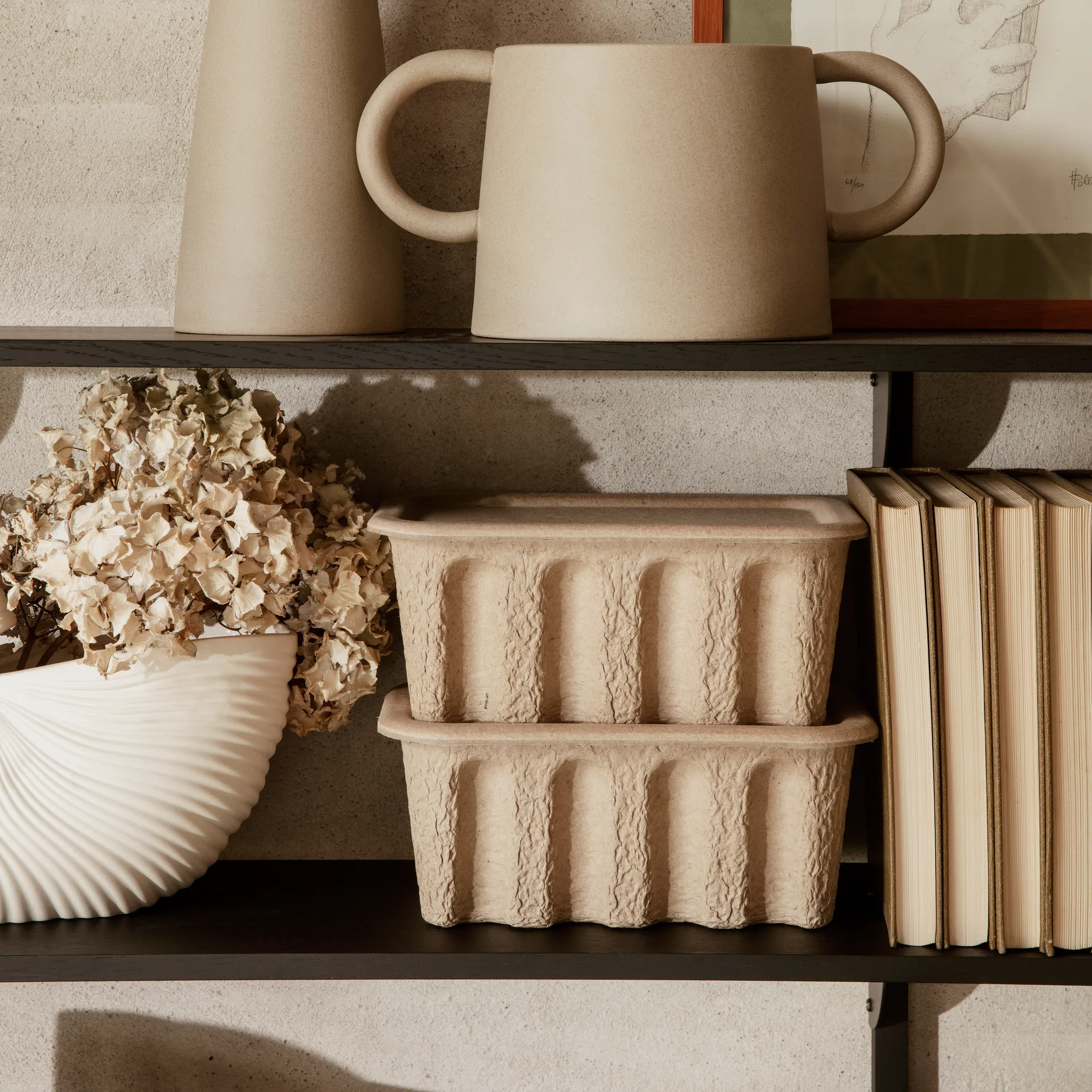 Ferm säilytyslaatikko paperi pieni, 2-pakkaus, Ruskea Ferm Living