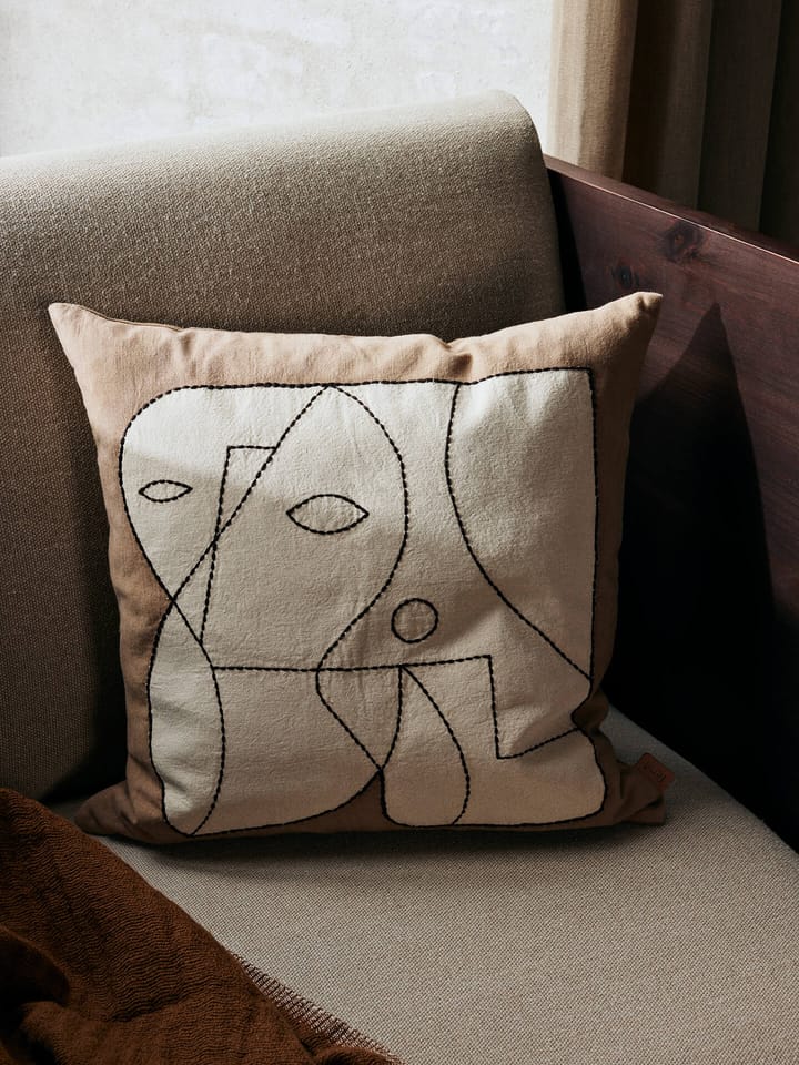 Figure tyynynpäällinen 50x50 cm, Tummanharmaa-vaalea Ferm Living