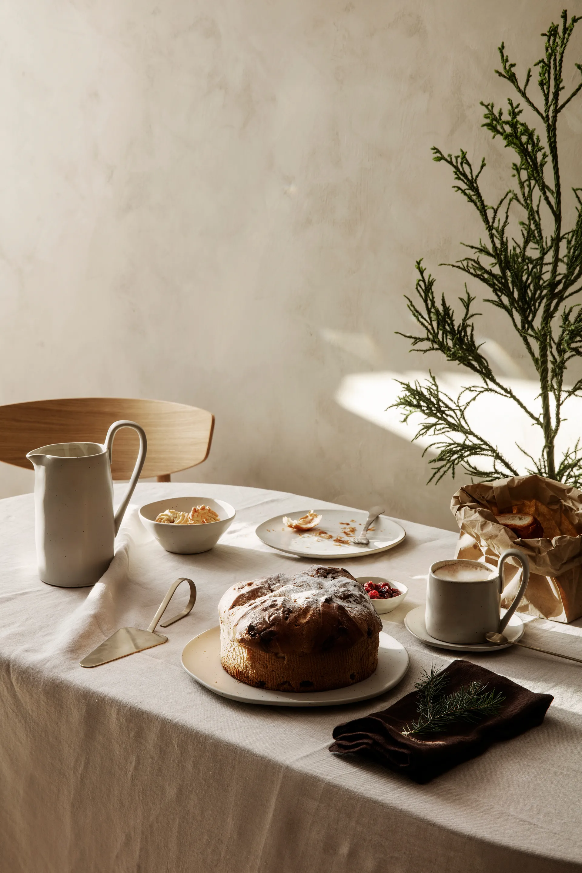 Flow kannu 1 L, Off-white speckle Ferm Living