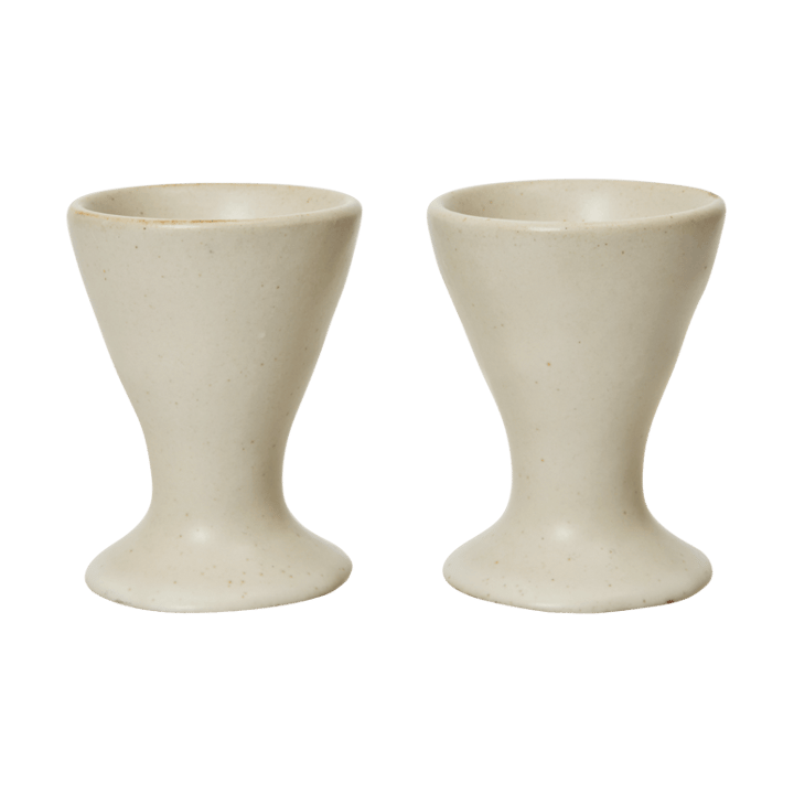 Flow munakupit 2 kpl - Off-white speckle - Ferm Living