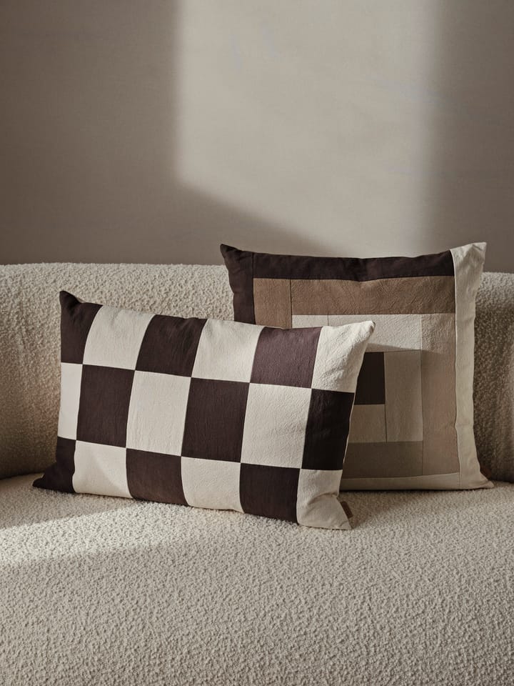 Fold patchwork tyynynpäällinen 40x60 cm, Coffee-undyed Ferm Living