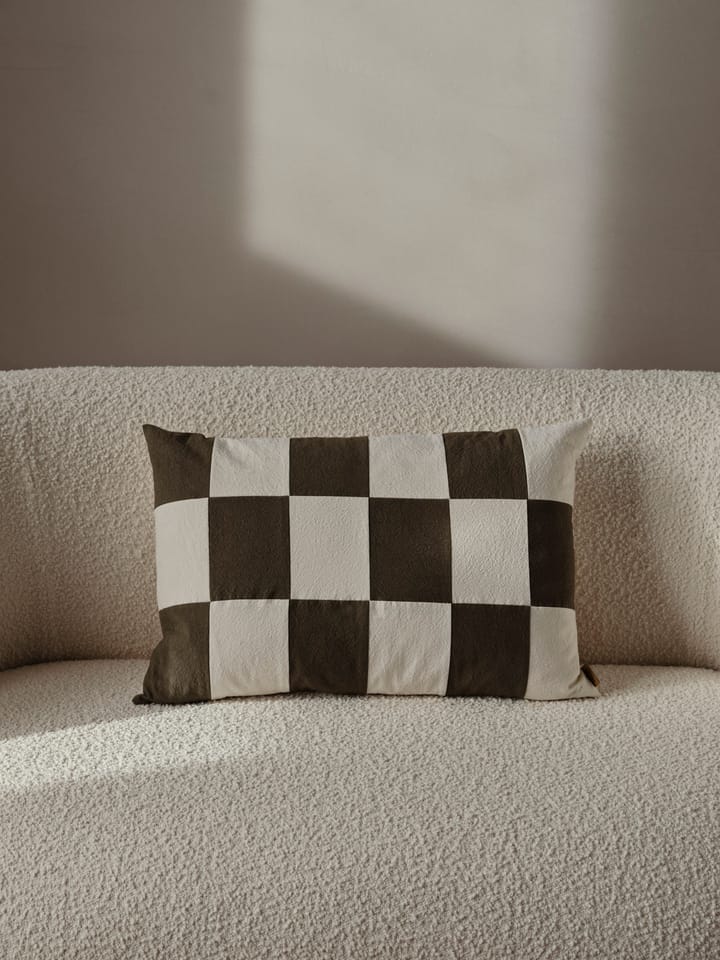 Fold patchwork tyynynpäällinen 40x60 cm, Dark Olive -undyed Ferm Living