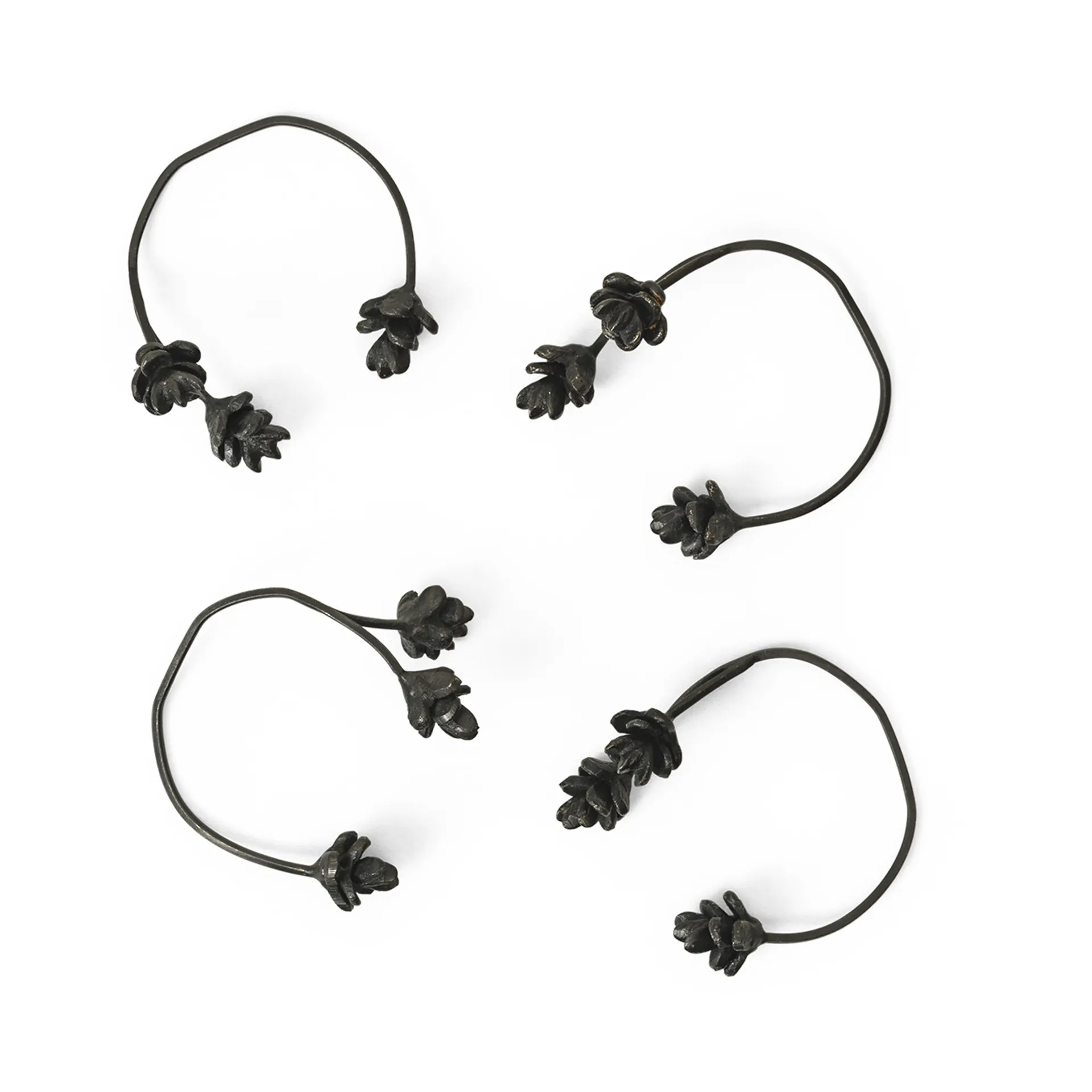 Forest lautasliinarengas 4-pakkaus, Black brass Ferm Living