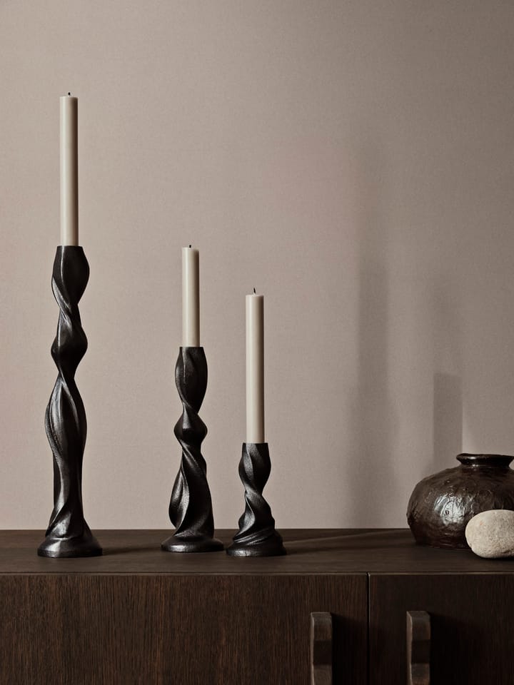 Gale kynttilänjalka 13 cm, Blackened Aluminium Ferm Living