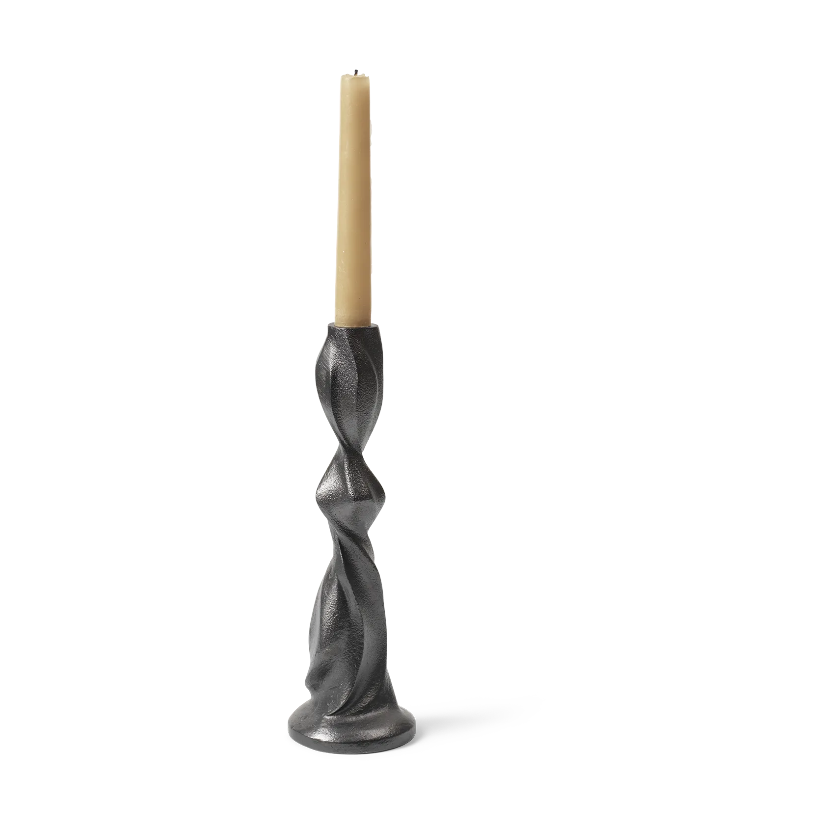 Gale kynttilänjalka 25 cm, Blackened Aluminium Ferm Living