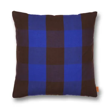 Grand tyyny 50x50 cm - Chocolate-bright blue - Ferm Living