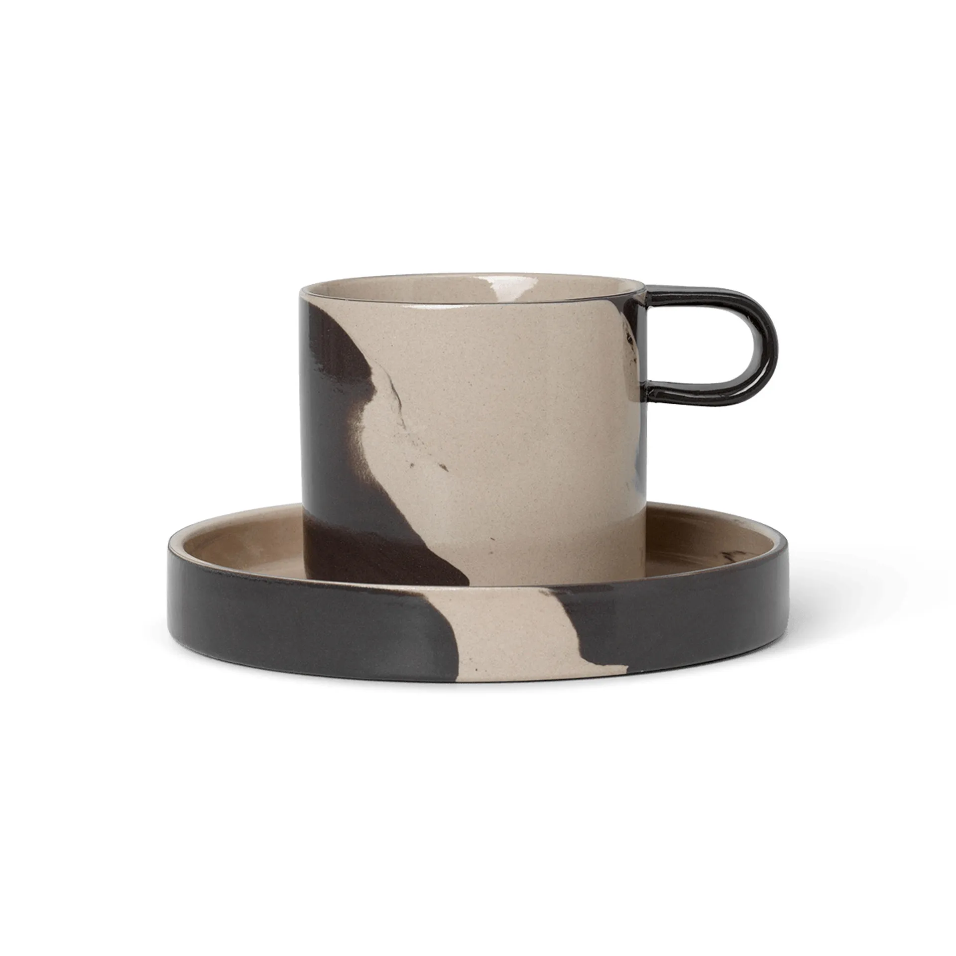 Inlay lautasellinen muki, Sand-brown Ferm Living