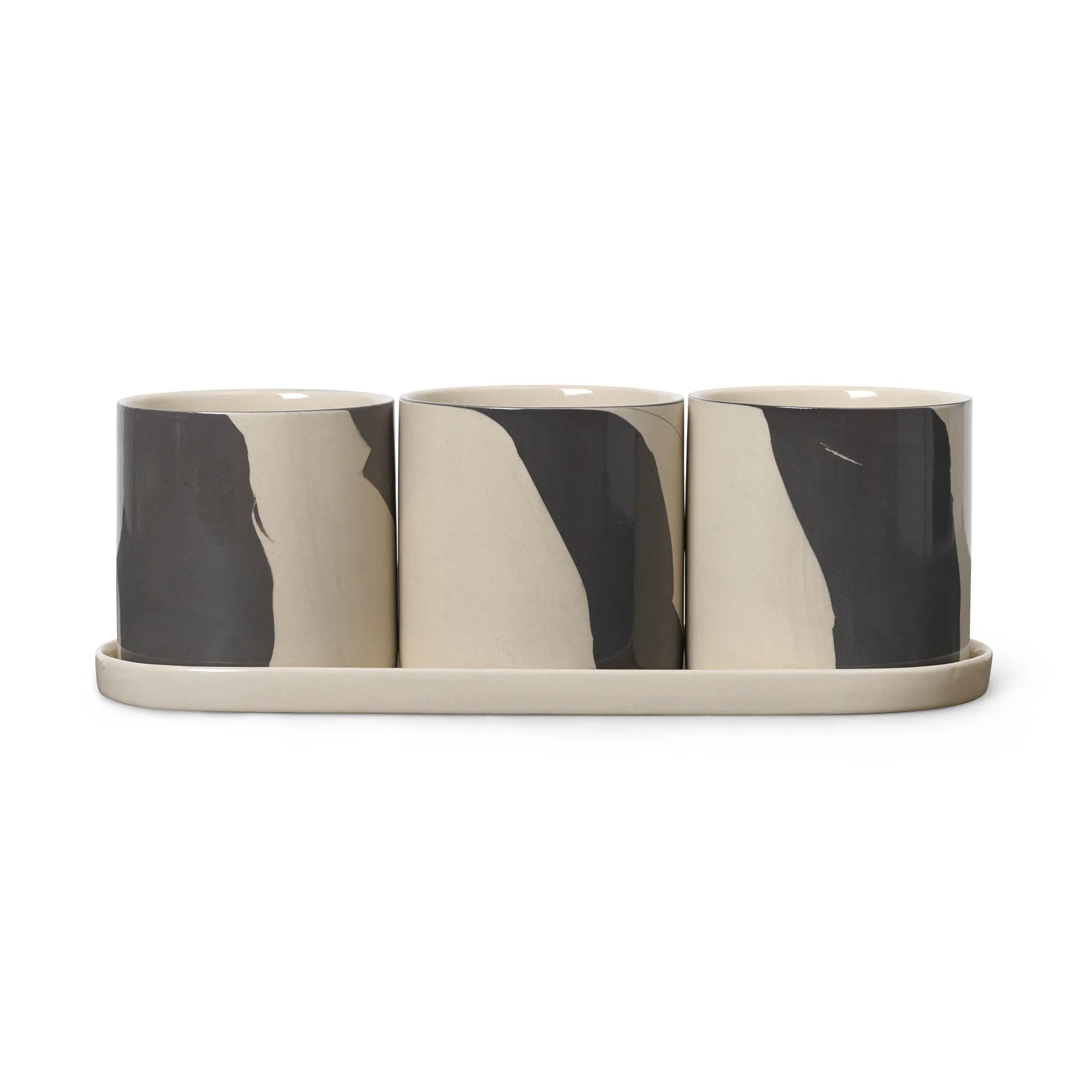 Inlay yrttiruuku lautasella 4 osaa, Hiekka-ruskea Ferm Living