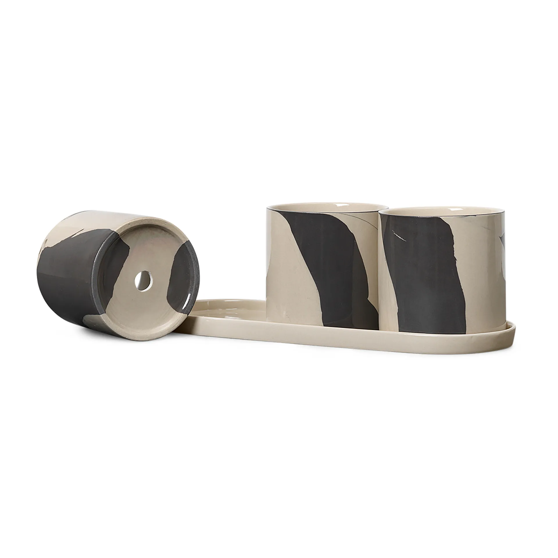 Inlay yrttiruuku lautasella 4 osaa, Hiekka-ruskea Ferm Living