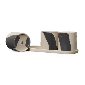 Inlay yrttiruuku lautasella 4 osaa - Hiekka-ruskea - Ferm Living