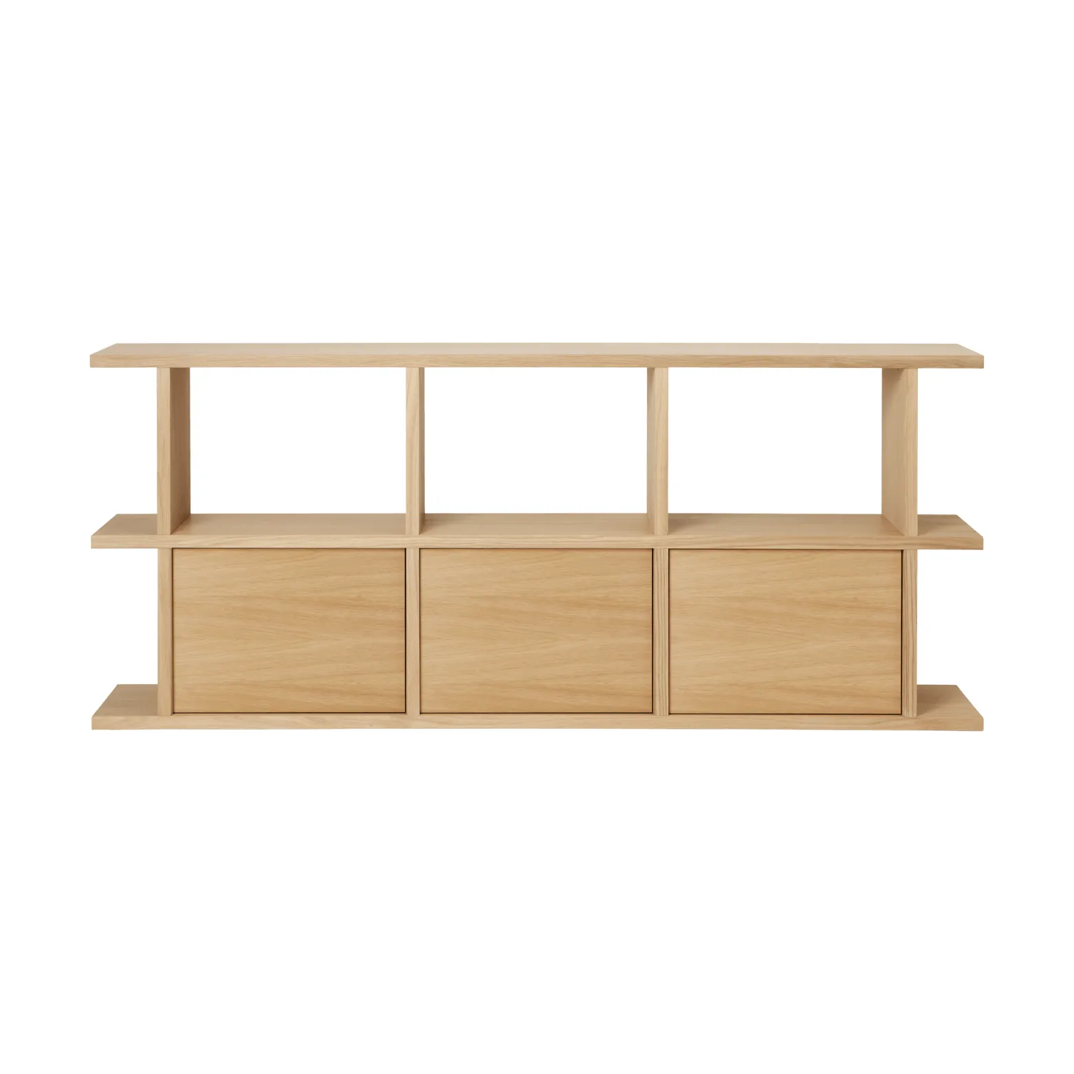 Kona kirjahylly 3x2, Natural oak, sisältää 3 kaappisisäosaa Ferm Living