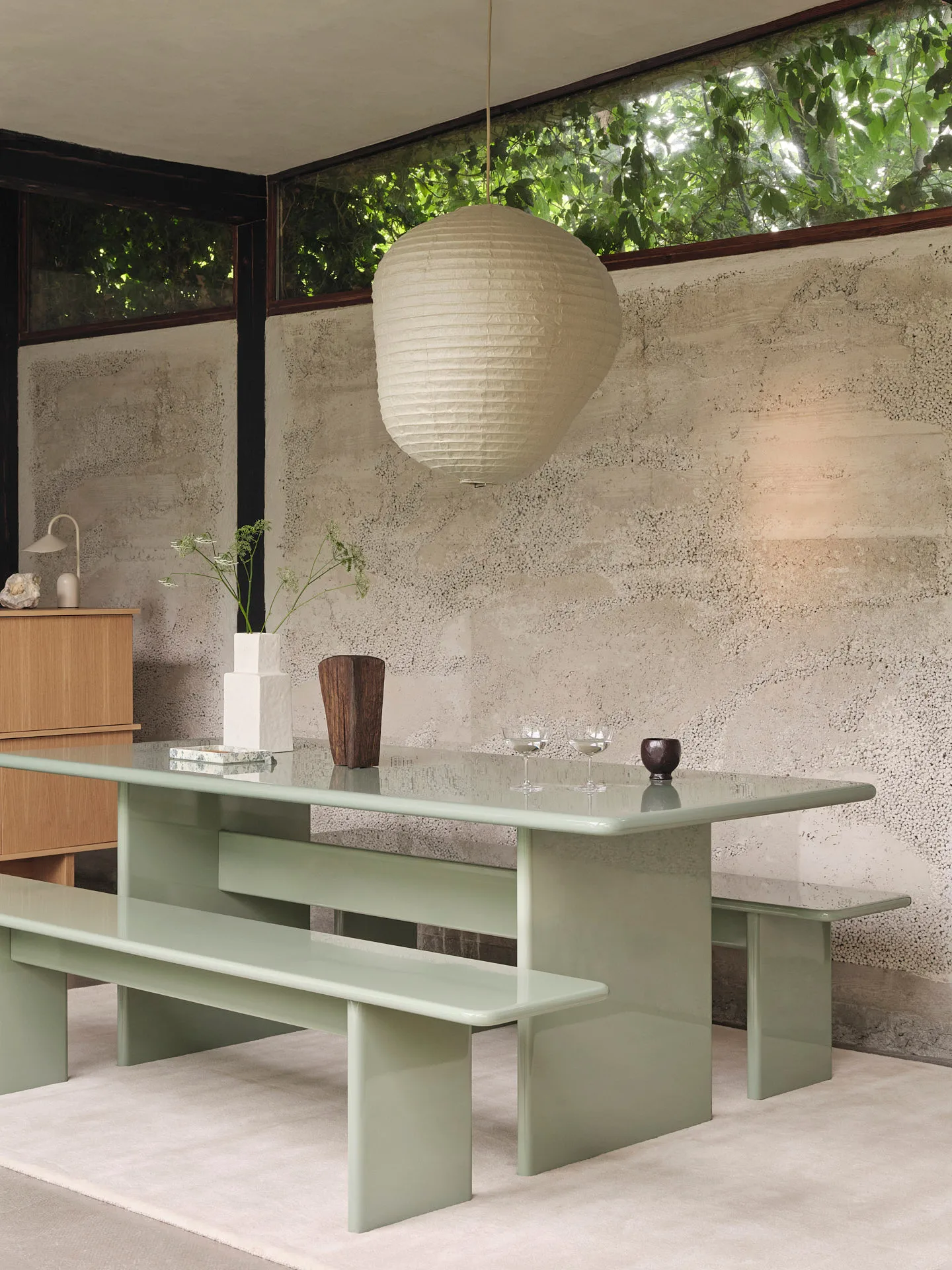 Kurbis lampunvarjostin, 60 cm, Dark sage Ferm Living