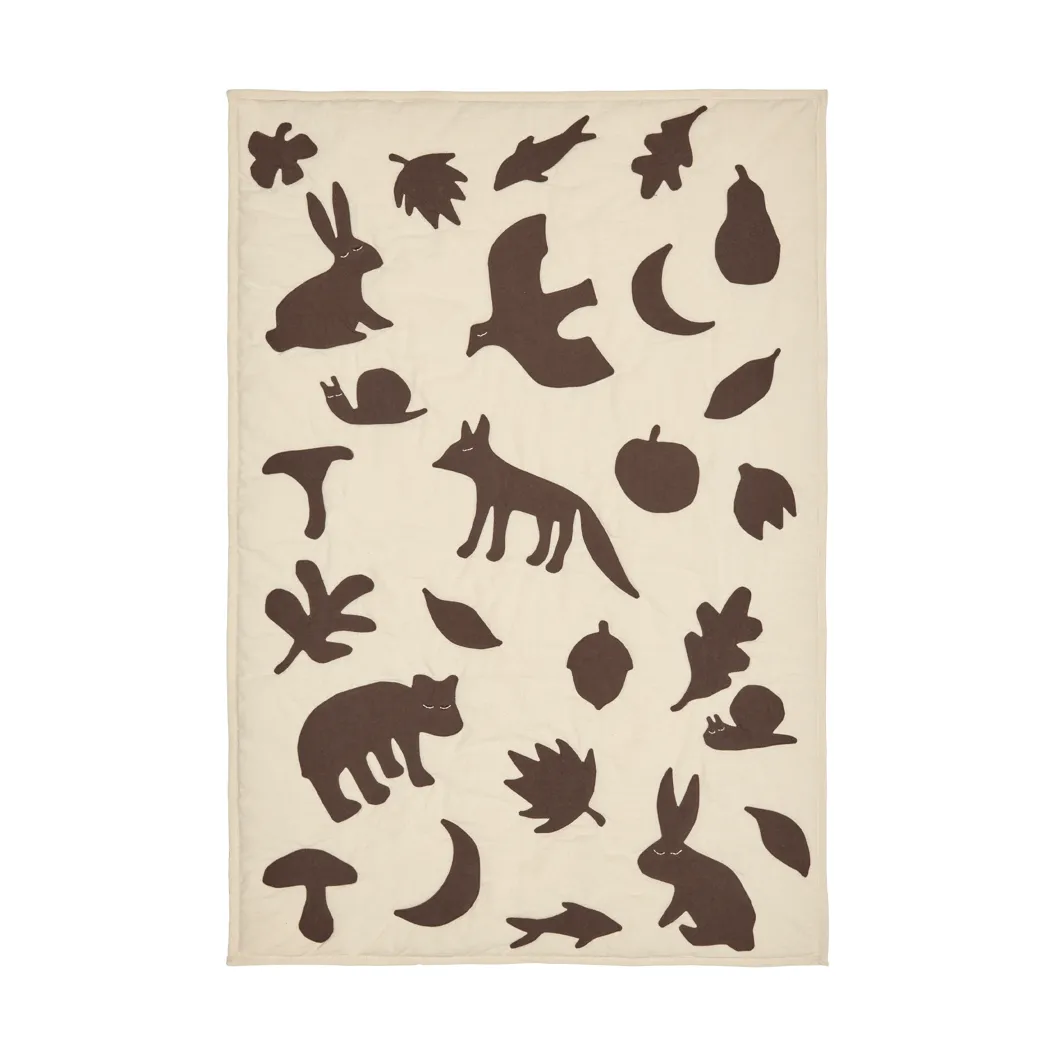 Lunden viltti, Off-white-dark chocolate, 80x110 cm Ferm Living