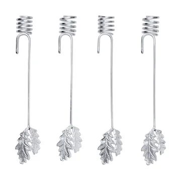 Oak leaf christmas tree kynttilänjalka 4-pack - Hopea - Ferm Living