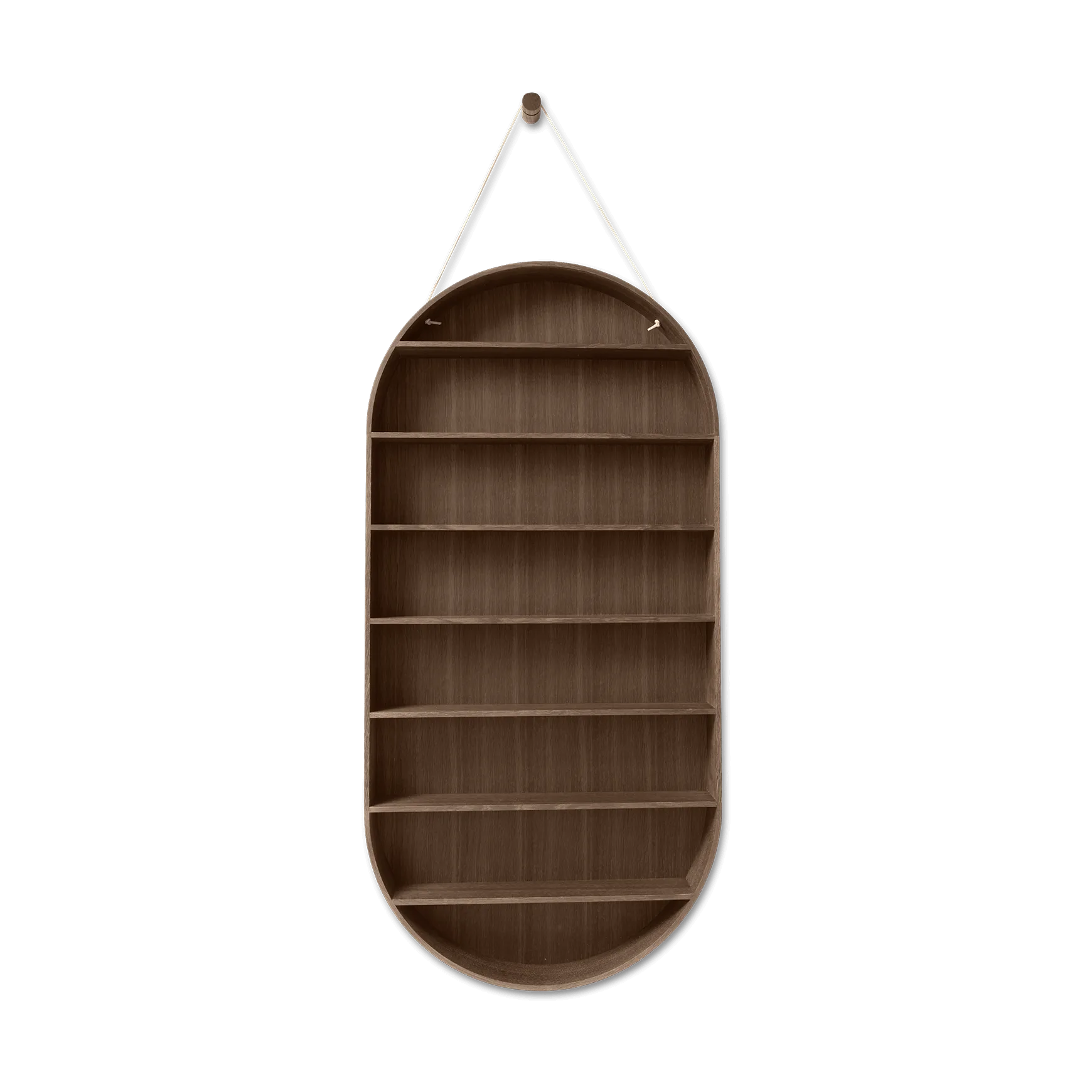 Oval Dorm hylly, Smoked oak Ferm Living
