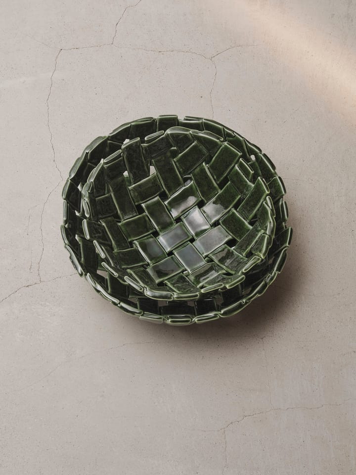 Plait kulho Ø24 cm, Emerald green Ferm Living