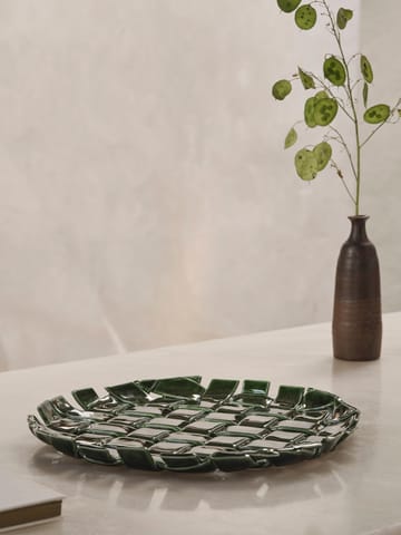 Plait lautanen Ø30 cm - Emerald green - Ferm Living