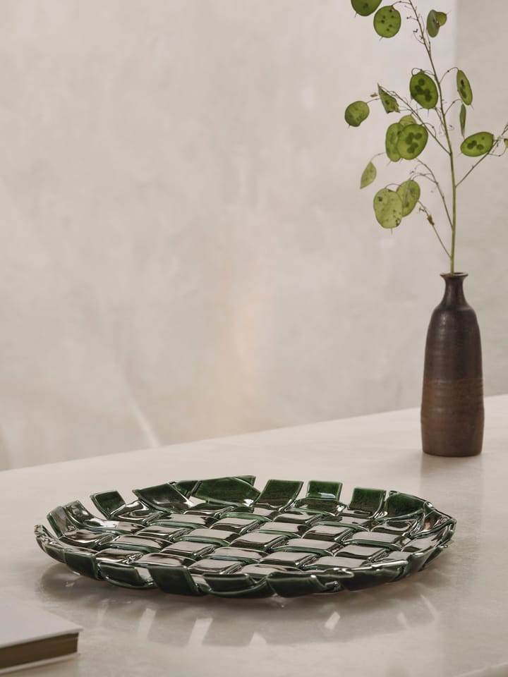 Plait lautanen Ø30 cm, Emerald green Ferm Living