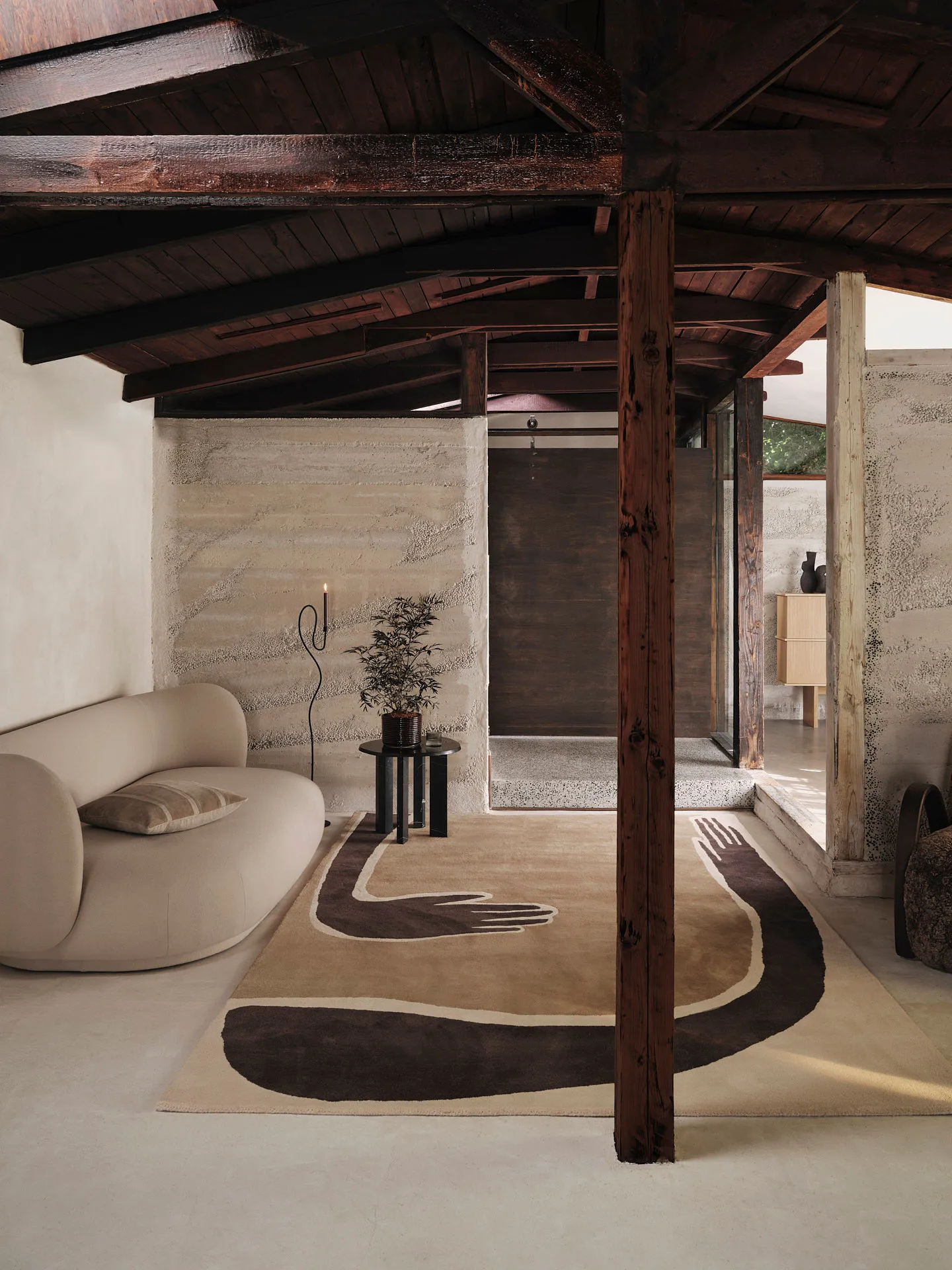 Pose matto, Coffee-off white, 200x300 cm Ferm Living