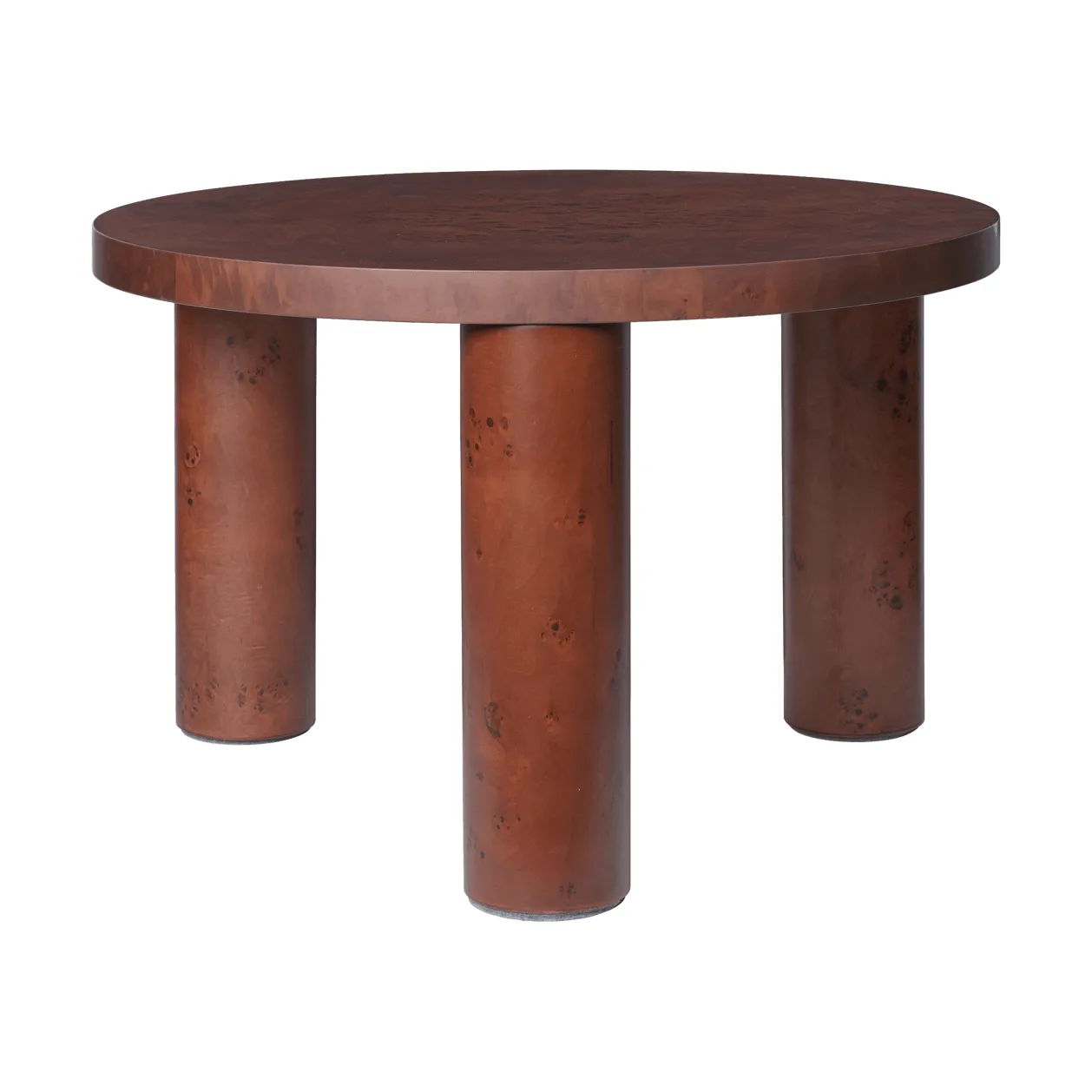 Post sohvapöytä pieni Ø65 cm, Dark stained burl Ferm Living
