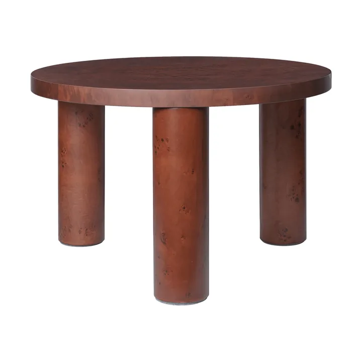 Post sohvapöytä pieni Ø65 cm - Dark stained burl - Ferm Living