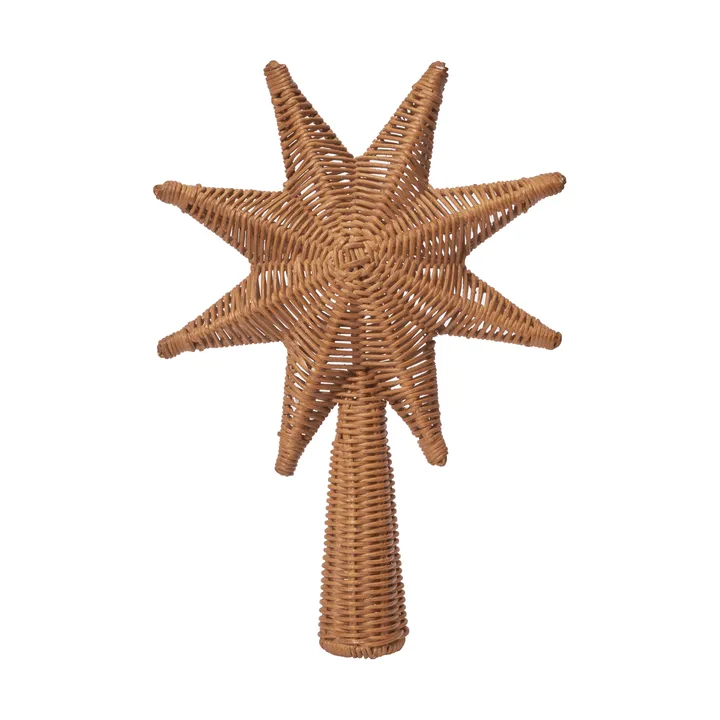 Rattan christmas tree top star joulukuusen latvatähti - Natural, 29,5 cm - Ferm Living