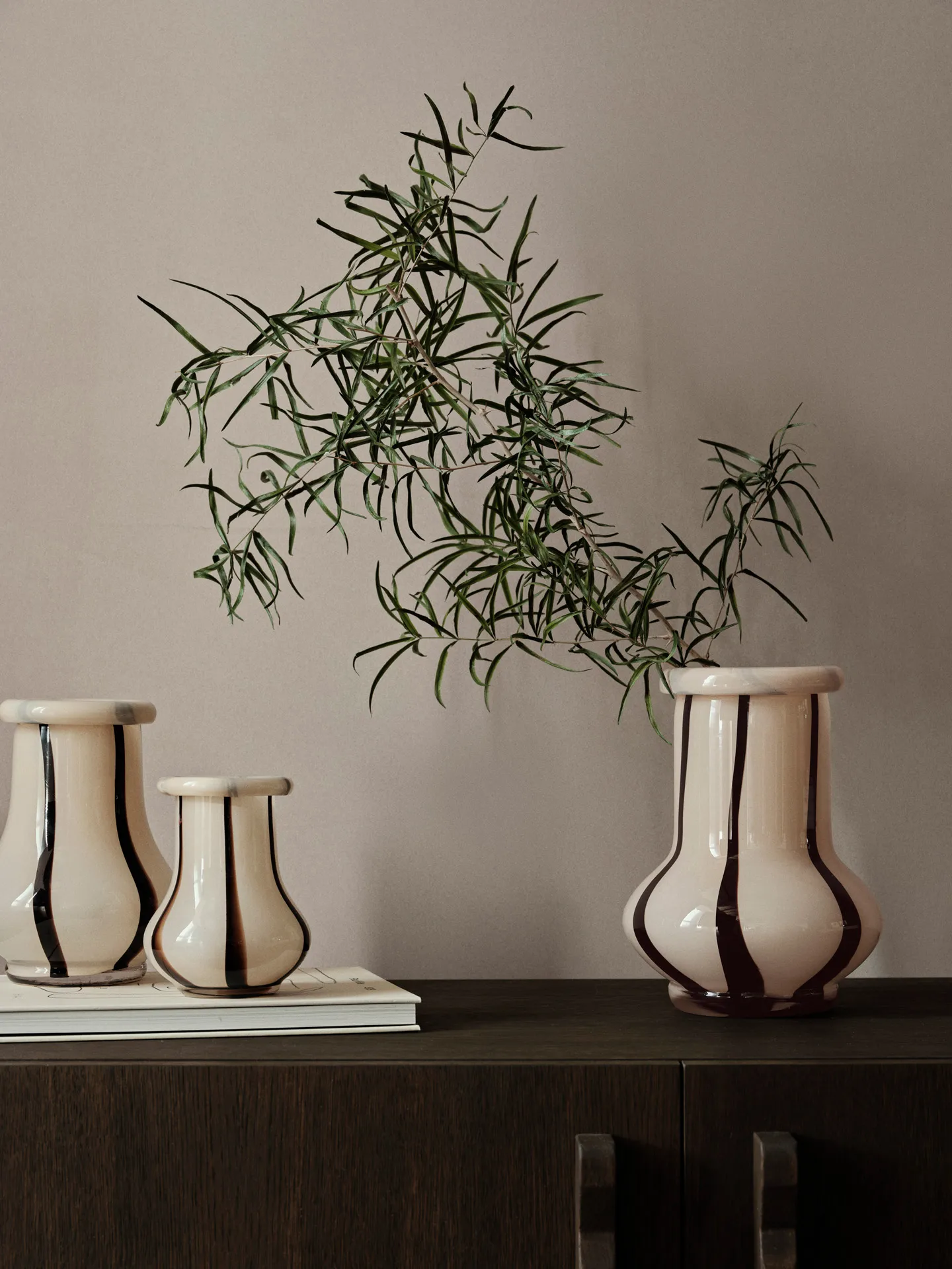Riban maljakko 15 cm, Cream Ferm Living