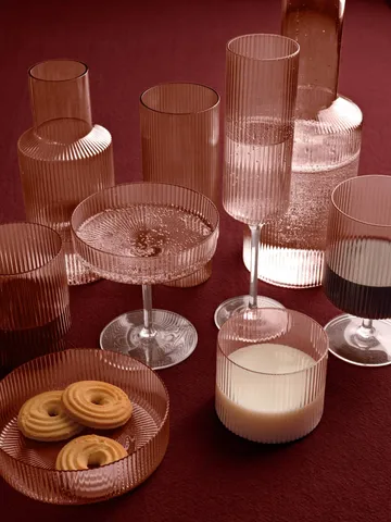 Ripple aamiaiskulho 4 kpl - Poskipuna - Ferm Living