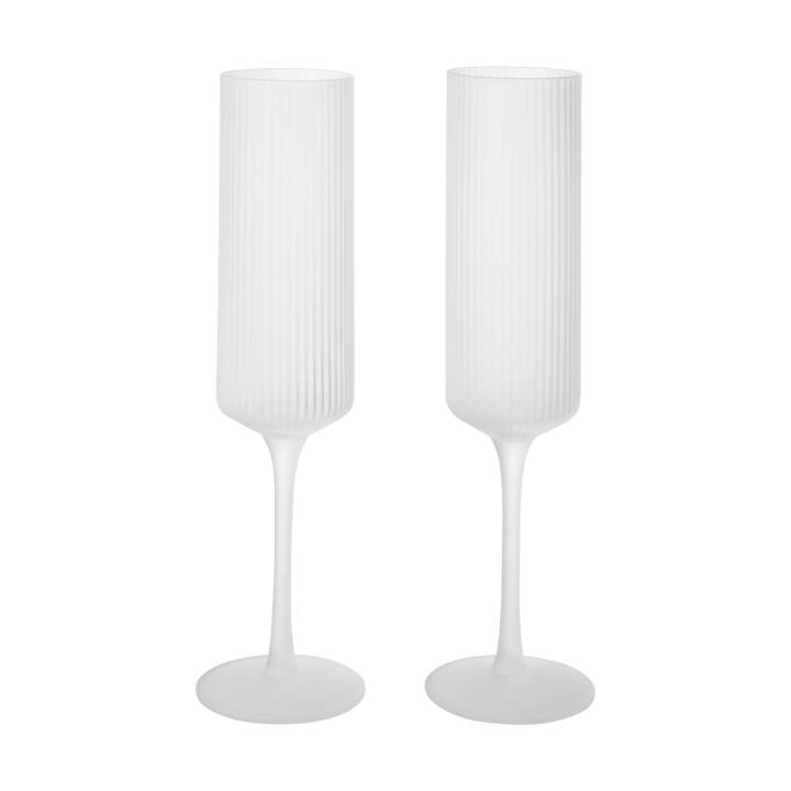 Ripple Champagne flutes samppanjalasit 15 cl 2-pack - Frosted - Ferm Living