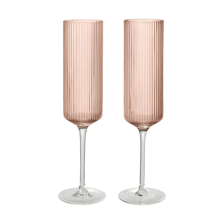 Ripple Champagne flutes samppanjalasit 15 cl 2-pack - Poskipuna - Ferm Living