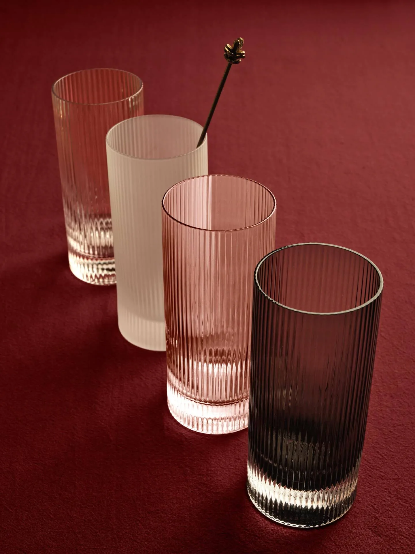 Ripple Highball-lasit 48 cl, 2-pack, Savunharmaa Ferm Living