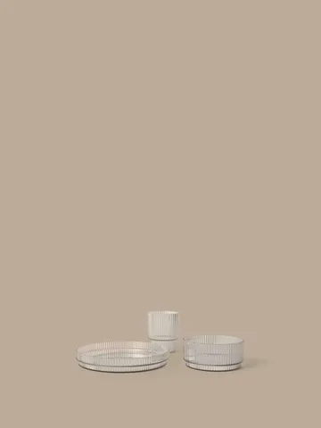 Ripple kids lastenastiasto - Clear, 3 kpl - Ferm Living