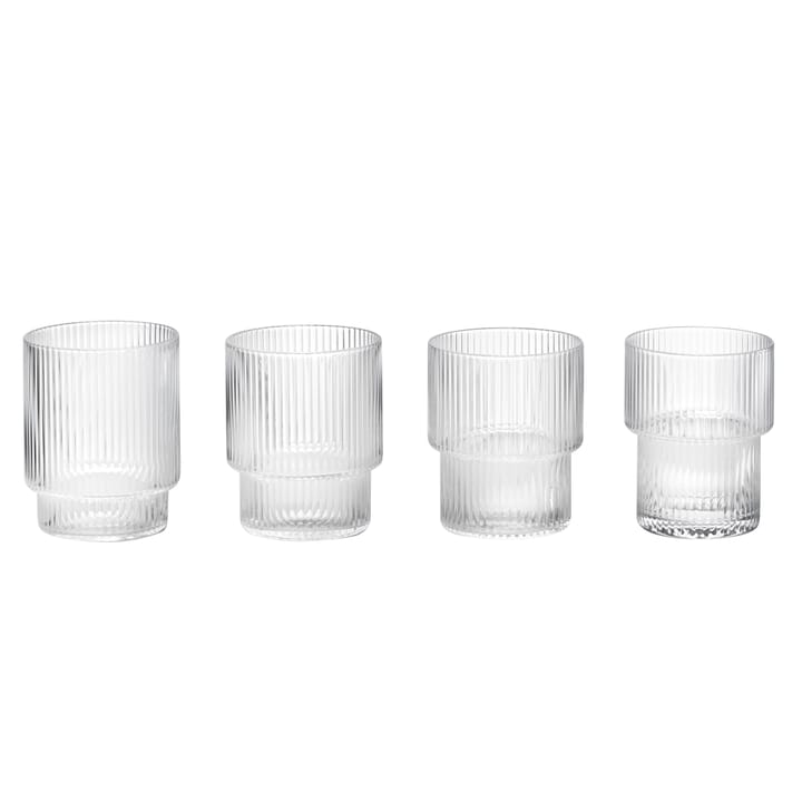 Ripple lasi 4 kpl - kirkas - Ferm Living