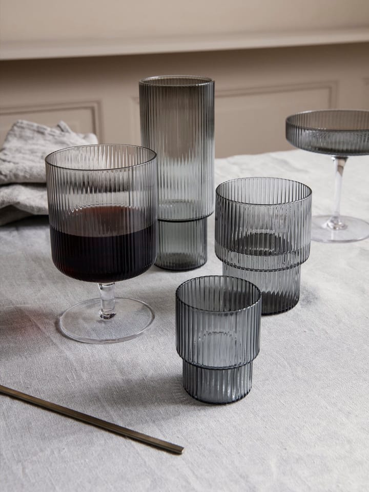 Ripple lasi 4 kpl, smoked grey Ferm Living