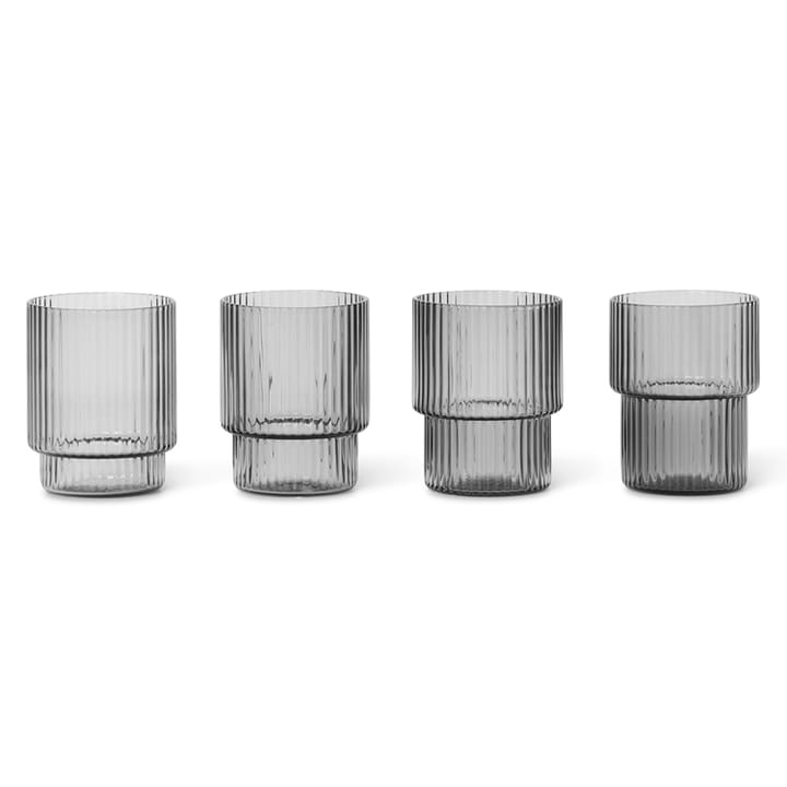 Ripple lasi 6 cl 4 kpl - Smoked grey - Ferm Living
