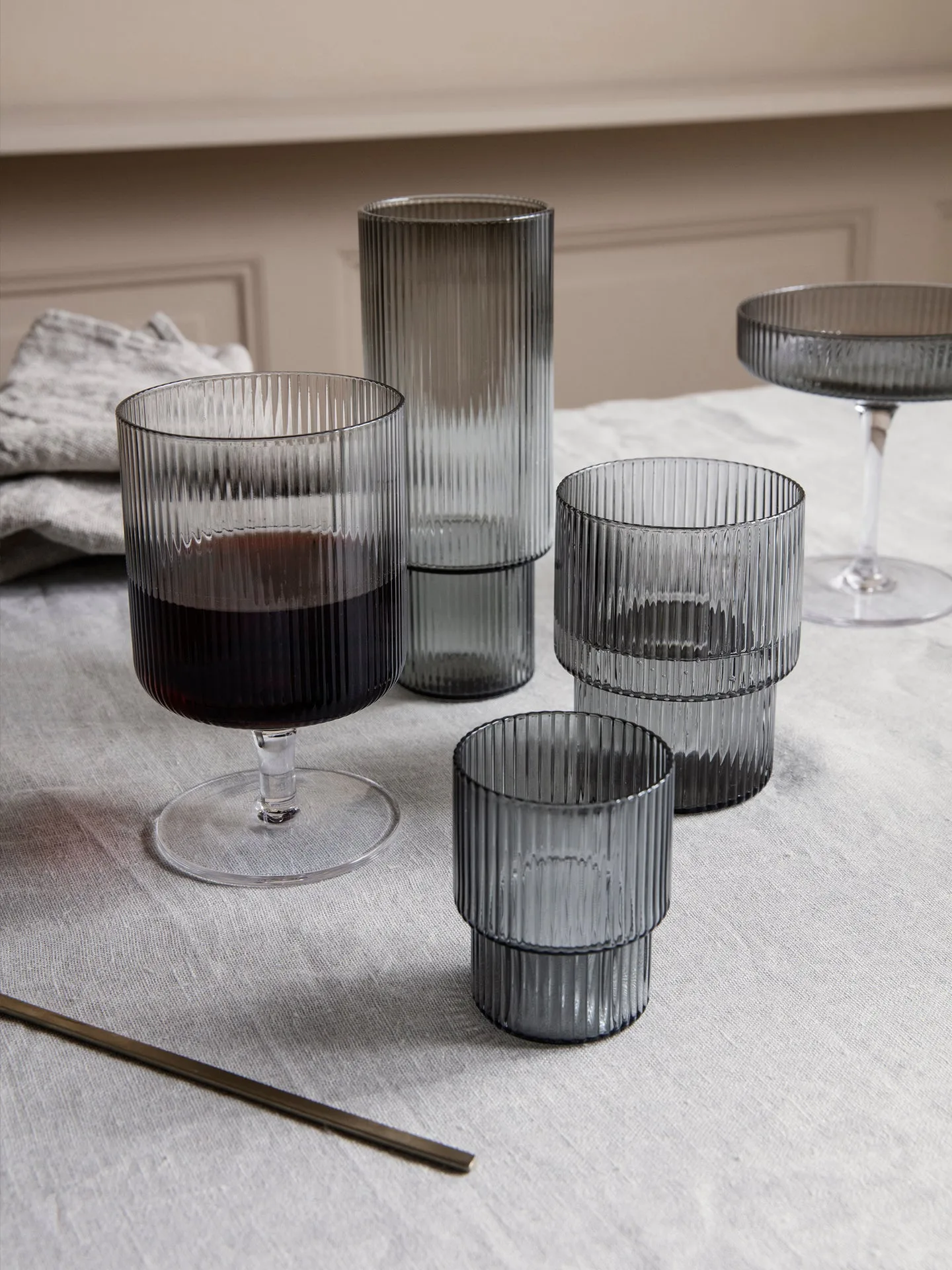 Ripple lasi 6 cl 4 kpl, Smoked grey Ferm Living