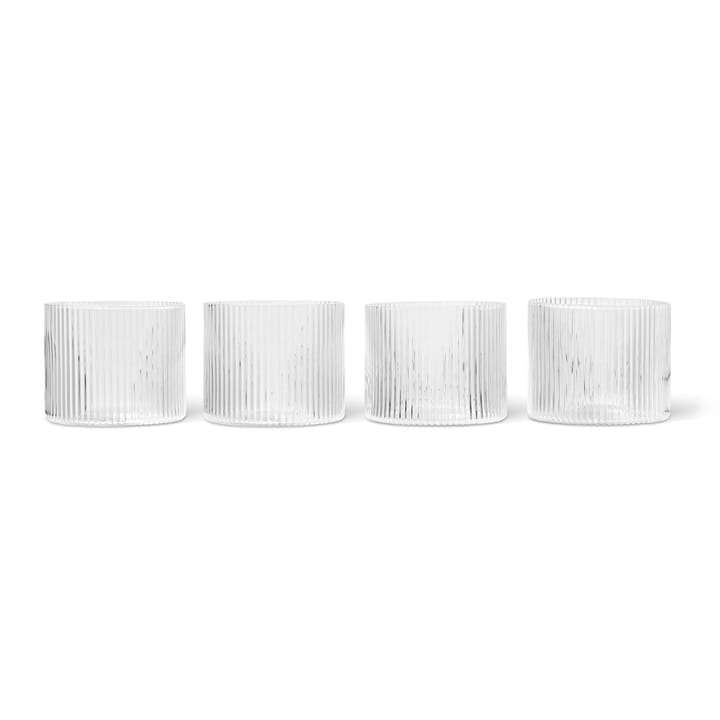 Ripple lasi matalat 4-pack - Clear - Ferm Living