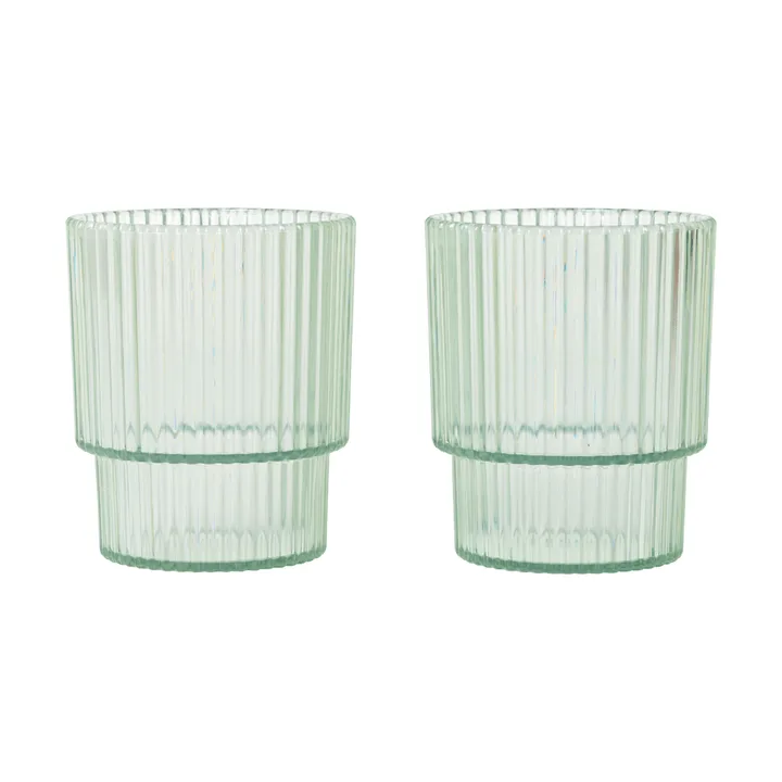 Ripple lasten juomalasi - Tea green, 2 kpl - Ferm Living