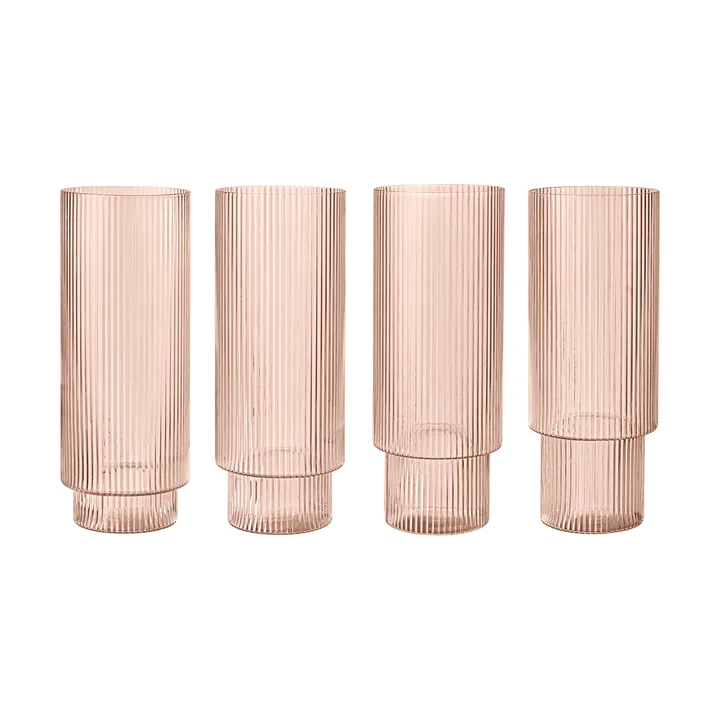 Ripple -longdrink-lasi 4/pk - Poskipuna - Ferm Living