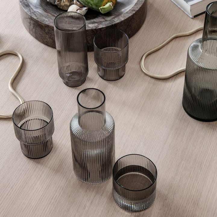 Ripple -longdrink-lasi 4/pk, smoked grey Ferm Living