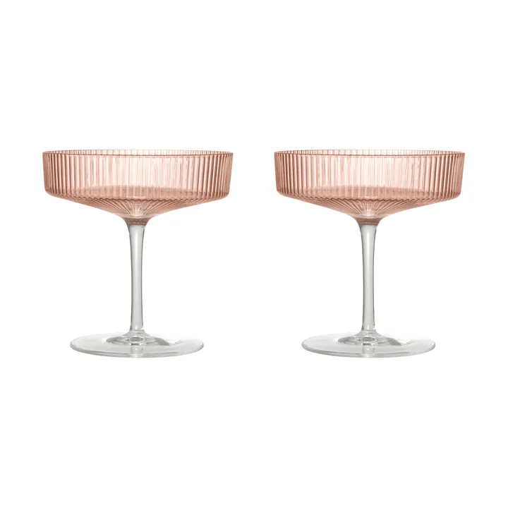 Ripple -shamppanjalasi 2/pk - Poskipuna - Ferm Living