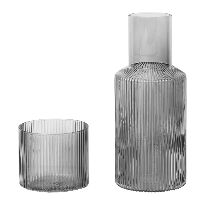 Ripple small karahvi setti - smoked grey - Ferm Living
