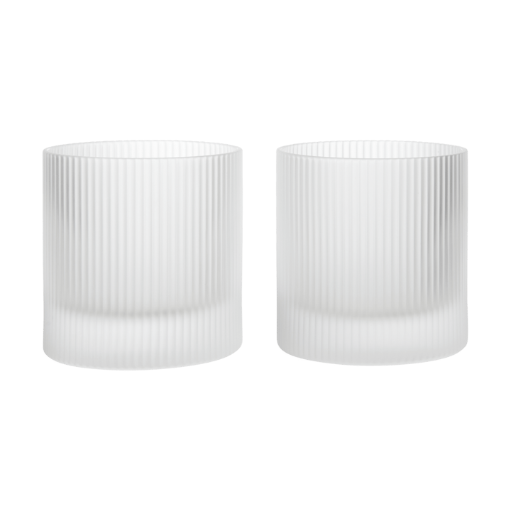 Ripple tumbler lasi 25 cl 2-pack - Frosted - Ferm Living