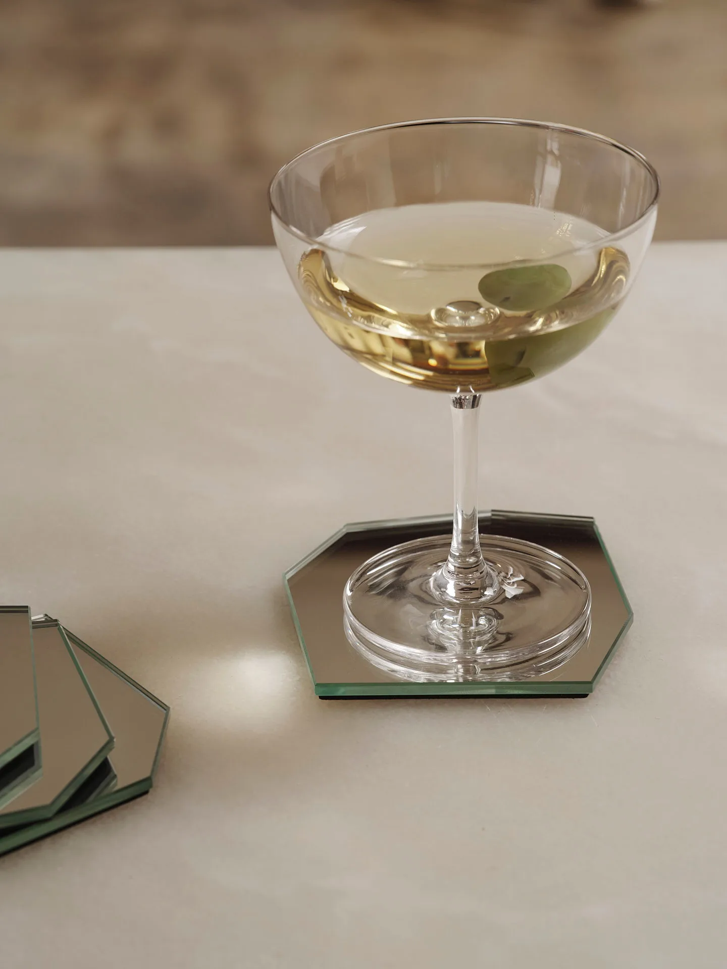 Shard lasinalunen 4-pakkaus, Mirror Ferm Living