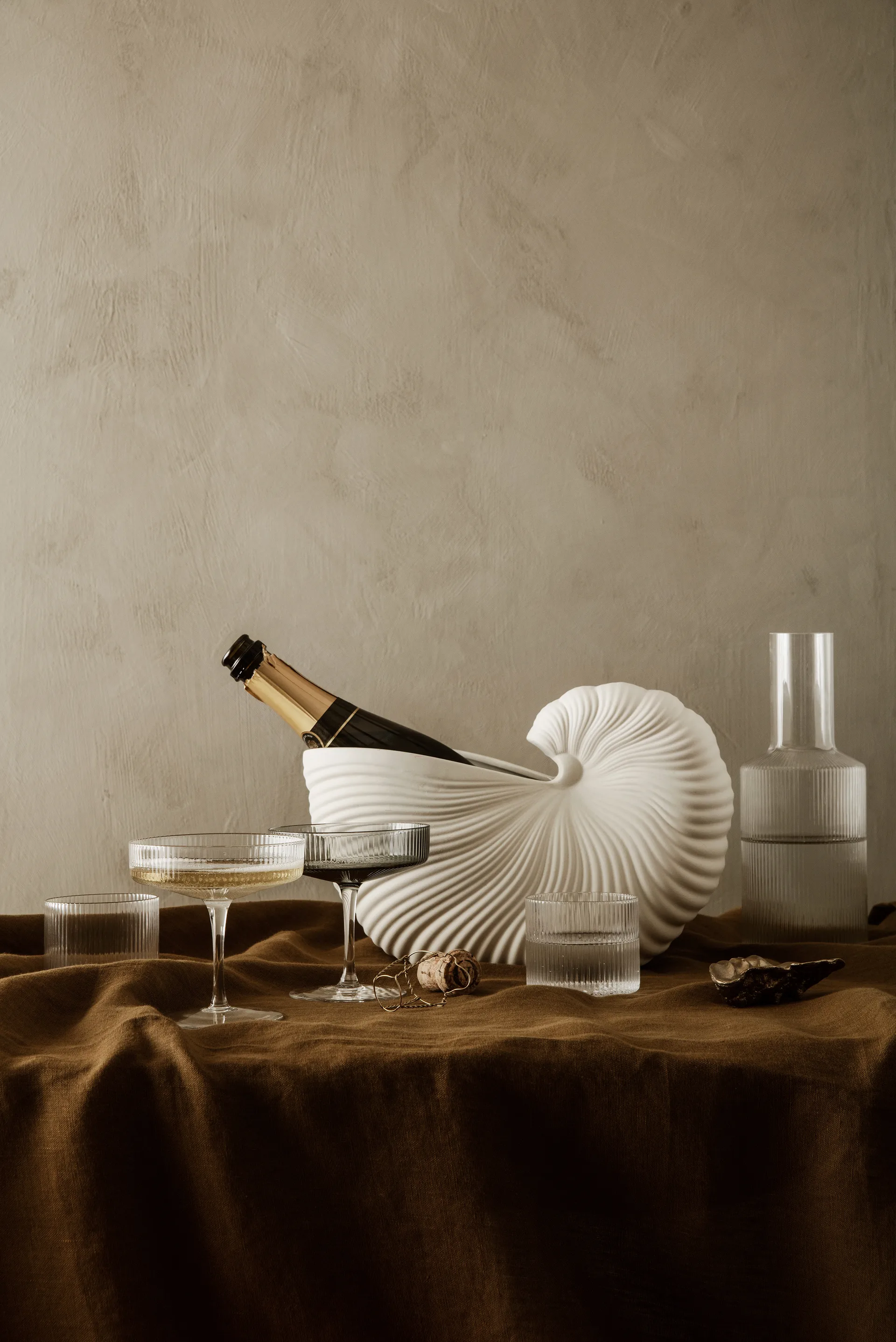 Shell ruukku, Off white, 31 x 15 x 21 cm Ferm Living