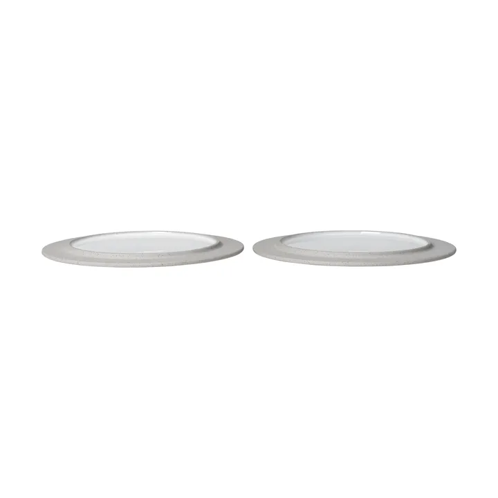 Sonae lautanen 2-pack - Harmaa-valkoinen, Ø22 cm - Ferm Living