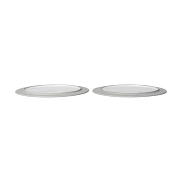 Sonae lautanen 2-pack - Harmaa-valkoinen, Ø25 cm - Ferm Living